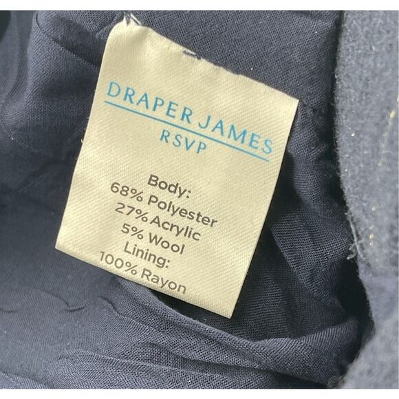 NWT DRAPER JAMES RSVP Dress Pants Women’s Size 10 Navy Blue Gold Plaid Straight - Picture 7 of 11